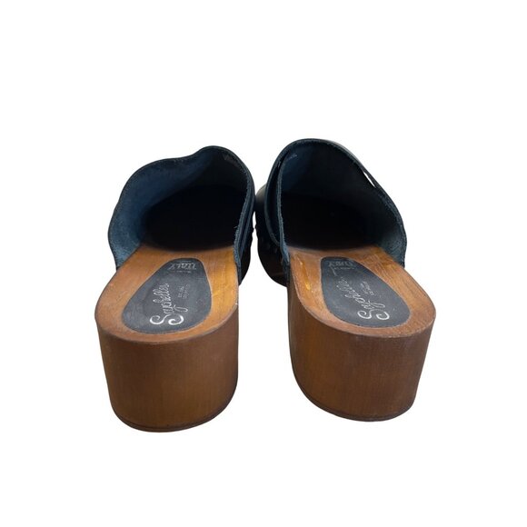 Seychelles Womens Black Leather Studded sandals mules size 9 SKU 8388 - Picture 5 of 12